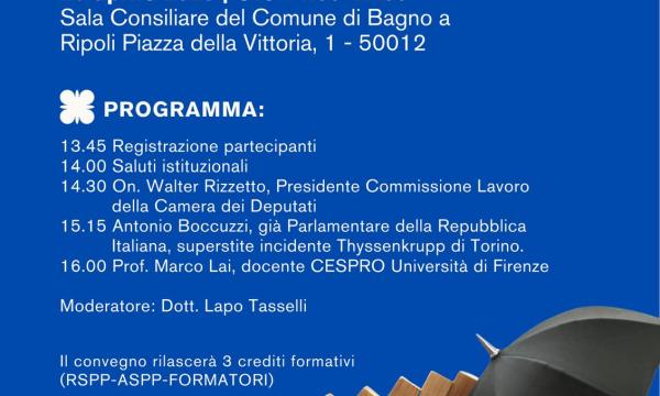 Convegno – Sicurezza sul lavoro: la formazione come misura generale di tutela.